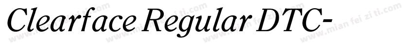Clearface Regular DTC字体转换